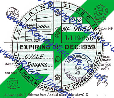 1939 and Other Tax Discs